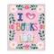 Stupell Industries Floral I Love Books Framed Giclee, design by Vanessa Stoilova